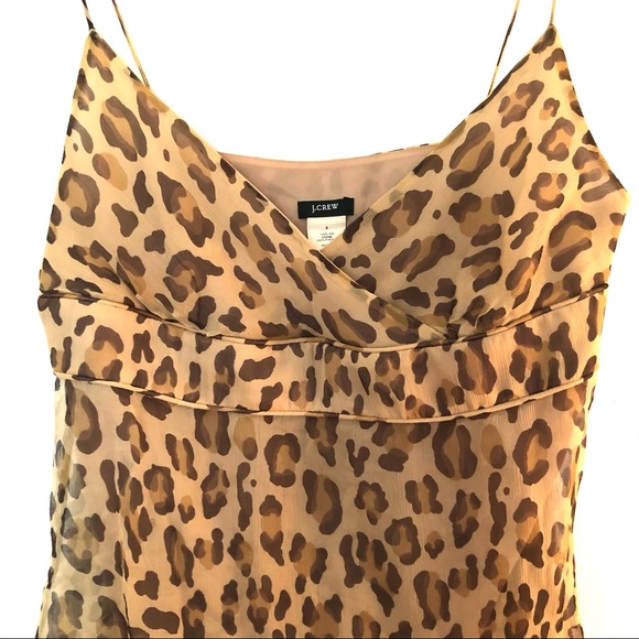 J. Crew Silk leopard print tank top size 4 - Picture 5 of 11